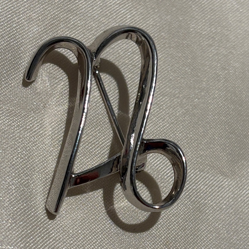 Vintage Sarah Coventry Initial Cursive Letter N B… - image 1